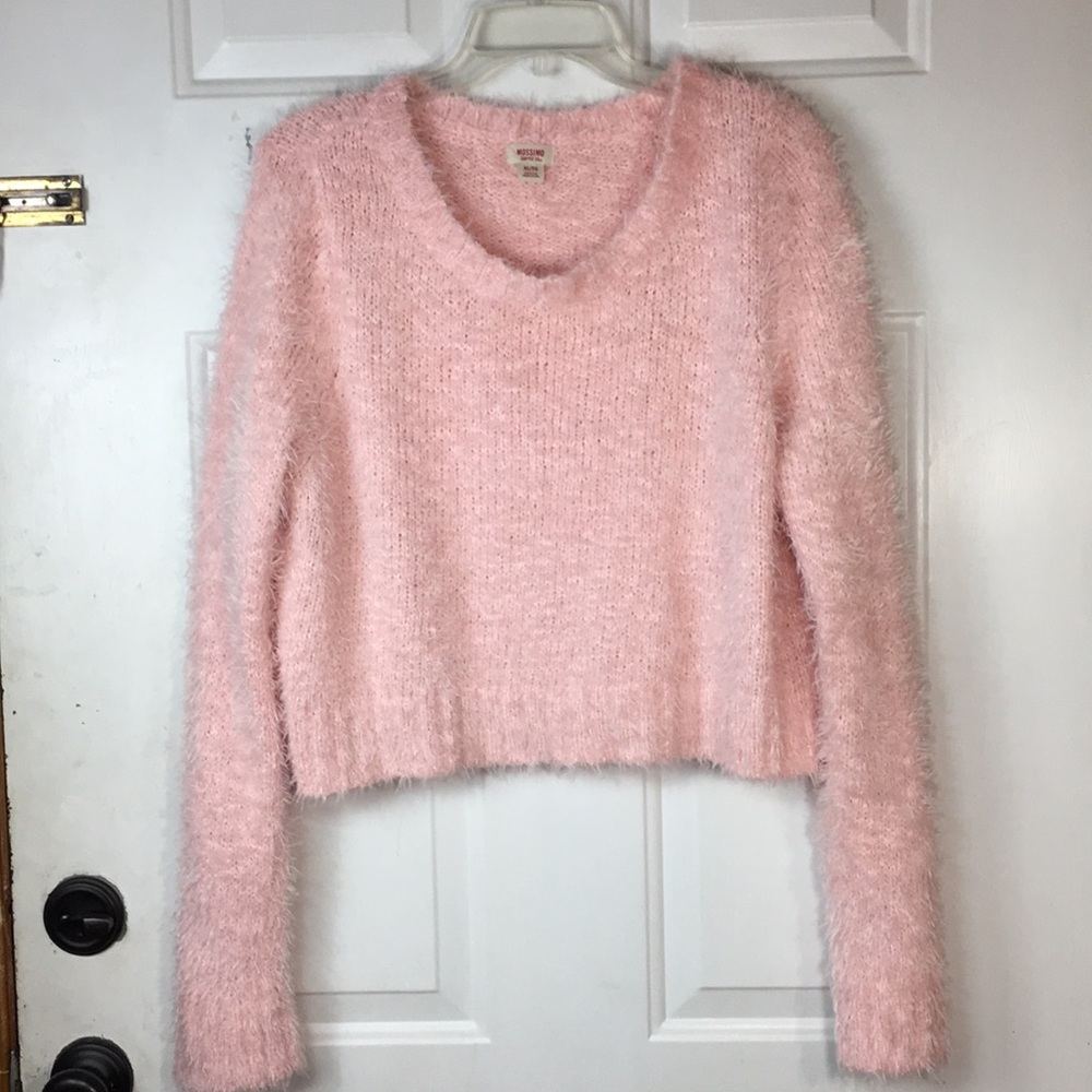 Mossimo supply co XL soft pink crop sweater